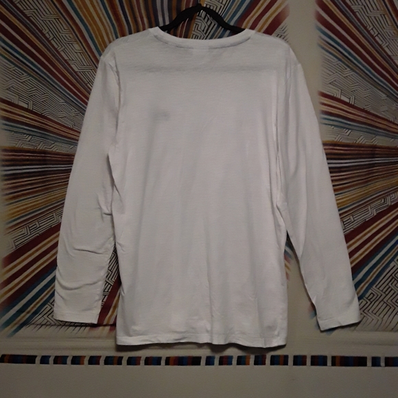 Jack & Jones Mens/Unisex Large White and Blue Longsleeve Teeshirt - Picture 5 of 16